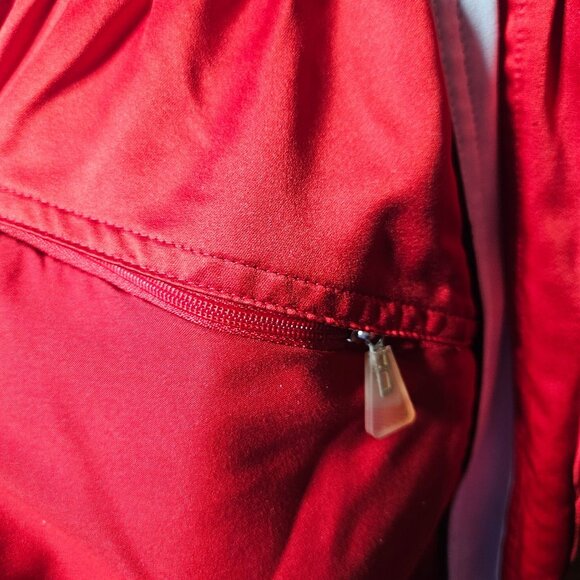 Y2K Nike Mens Red Swim Trunks With Drawstring Waist & White Trim Size L - Picture 6 of 9